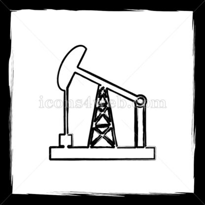 Oil pump sketch icon. - Website icons