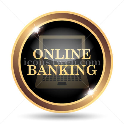 Online banking gold icon. - Website icons