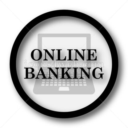 Online banking simple icon. Online banking simple button. - Website icons