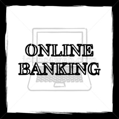 Online banking sketch icon. - Website icons