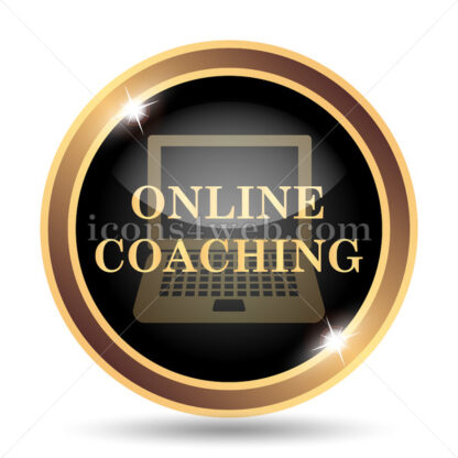 Online coaching gold icon. - Website icons