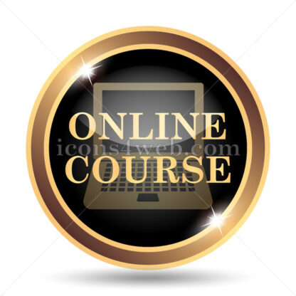 Online course gold icon. - Website icons