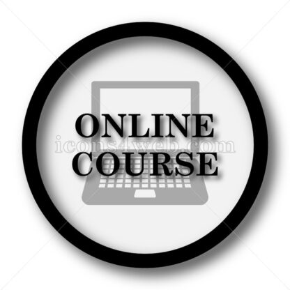 Online course simple icon. Online course simple button. - Website icons