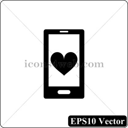 Online dating black icon. EPS10 vector. - Website icons
