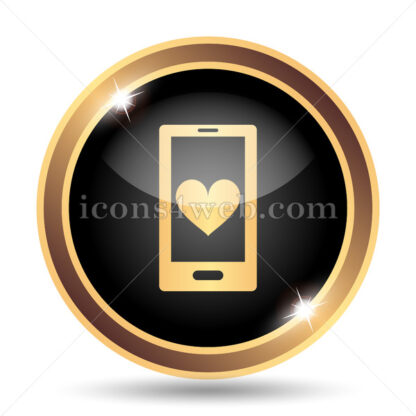 Online dating gold icon. - Website icons