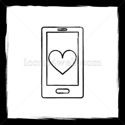 Online dating sketch icon. - Website icons