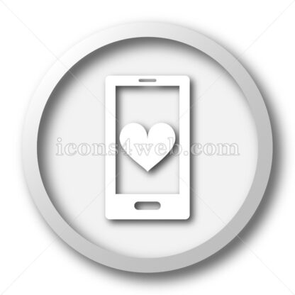Online dating white icon. Online dating white button - Website icons