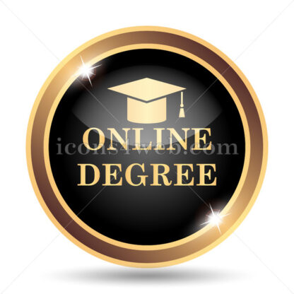 Online degree gold icon. - Website icons