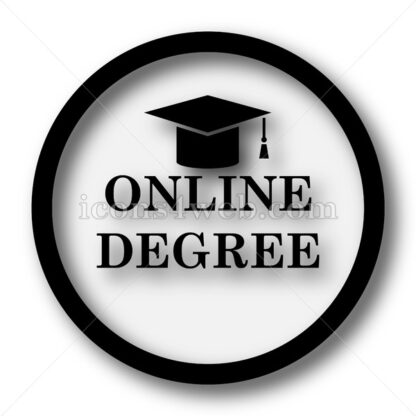 Online degree simple icon. Online degree simple button. - Website icons