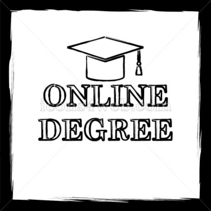 Online degree sketch icon. - Website icons