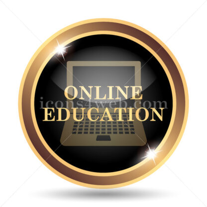 Online education gold icon. - Website icons