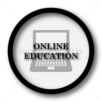 Online education simple icon. Online education simple button. - Website icons