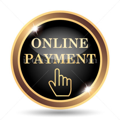 Online payment gold icon. - Website icons