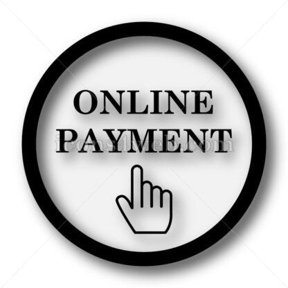 Online payment simple icon. Online payment simple button. - Website icons