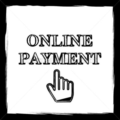 Online payment sketch icon. - Website icons