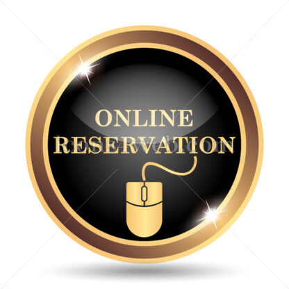 Online reservation gold icon. - Website icons