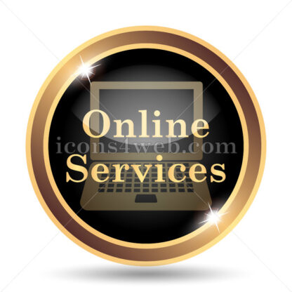 Online services gold icon. - Website icons