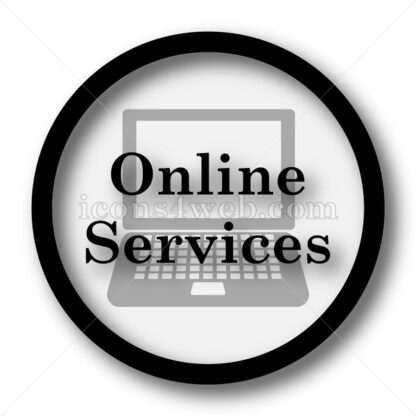 Online services simple icon. Online services simple button. - Website icons