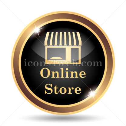 Online store gold icon. - Website icons