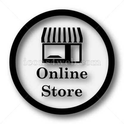 Online store simple icon. Online store simple button. - Website icons