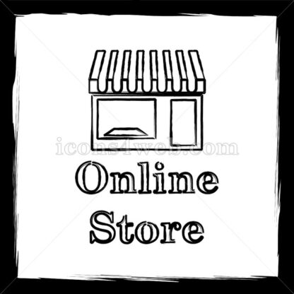 Online store sketch icon. - Website icons