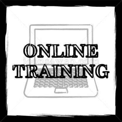 Online training sketch icon. - Website icons