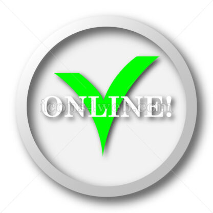 Online white icon. Online white button - Website icons