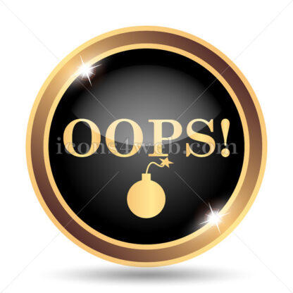 Oops gold icon. - Website icons