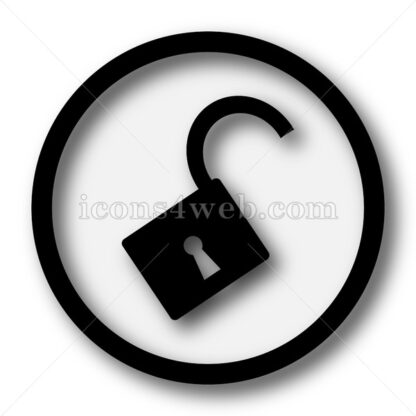 Open lock simple icon. Open lock simple button. - Website icons
