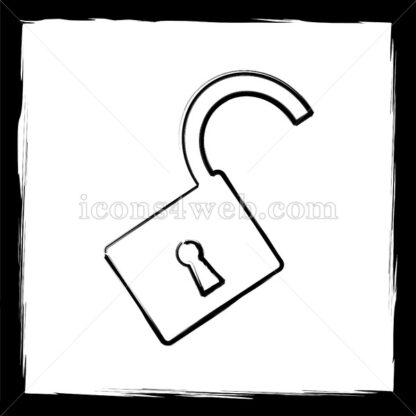Open lock sketch icon. - Website icons