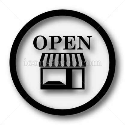 Open store simple icon. Open store simple button. - Website icons
