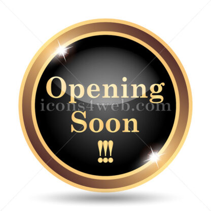 Opening soon gold icon. - Website icons