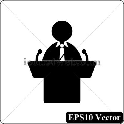 Orator black icon. EPS10 vector. - Website icons