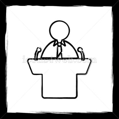 Orator sketch icon. - Website icons