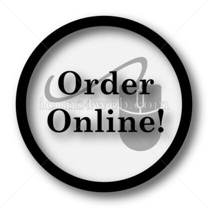 Order online simple icon. Order online simple button. - Website icons