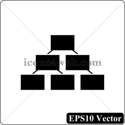 Organizational chart black icon. EPS10 vector. - Website icons