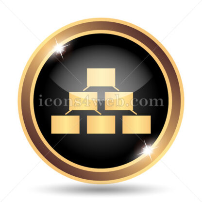 Organizational chart gold icon. - Website icons