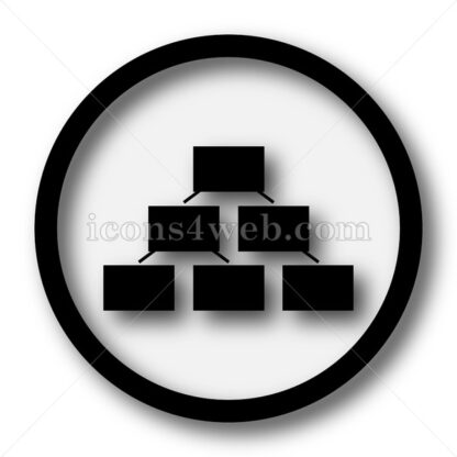 Organizational chart simple icon. Organizational chart simple button. - Website icons