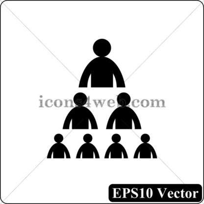 Organizational chart with people black icon. EPS10 vector. - Website icons