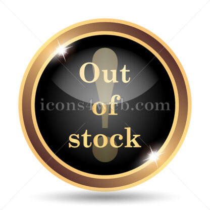 Out of stock gold icon. - Website icons