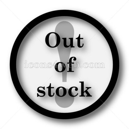 Out of stock simple icon. Out of stock simple button. - Website icons