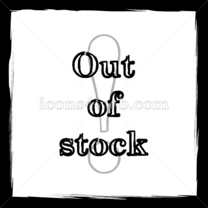 Out of stock sketch icon. - Website icons