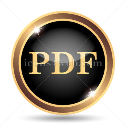 PDF gold icon. - Website icons