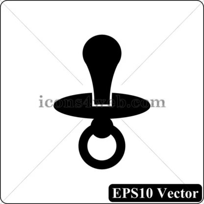 Pacifier black icon. EPS10 vector. - Website icons