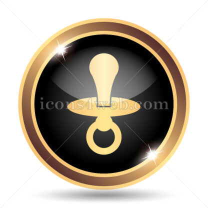 Pacifier gold icon. - Website icons