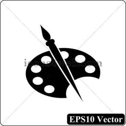 Painting black icon. EPS10 vector. - Website icons