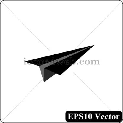 Paper plane black icon. EPS10 vector. - Website icons