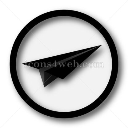 Paper plane simple icon. Paper plane simple button. - Website icons