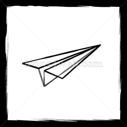 Paper plane sketch icon. - Website icons