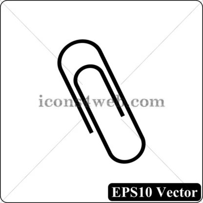 Paperclip black icon. EPS10 vector. - Website icons
